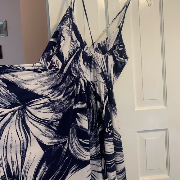 NWOT! Blue and white Beach coverup Romper - Picture 8 of 8